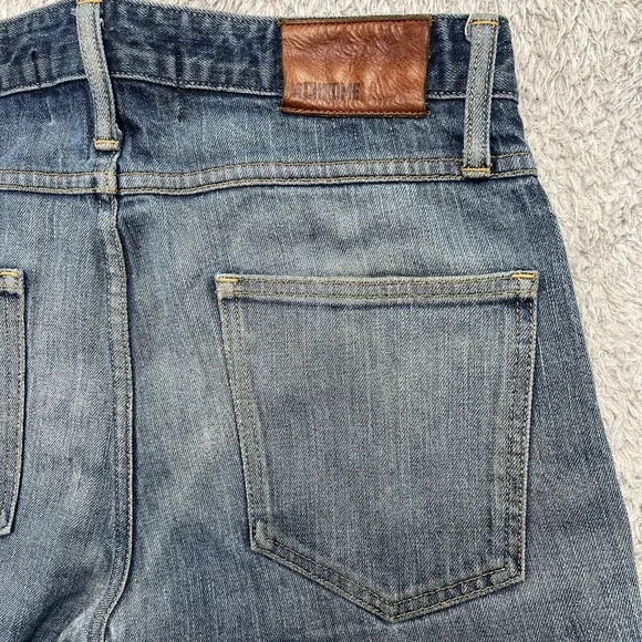 Chrome Industries Jeans Mens 32x29 Blue Tapered Cone Denim Button Fly Made USA - Picture 3 of 7